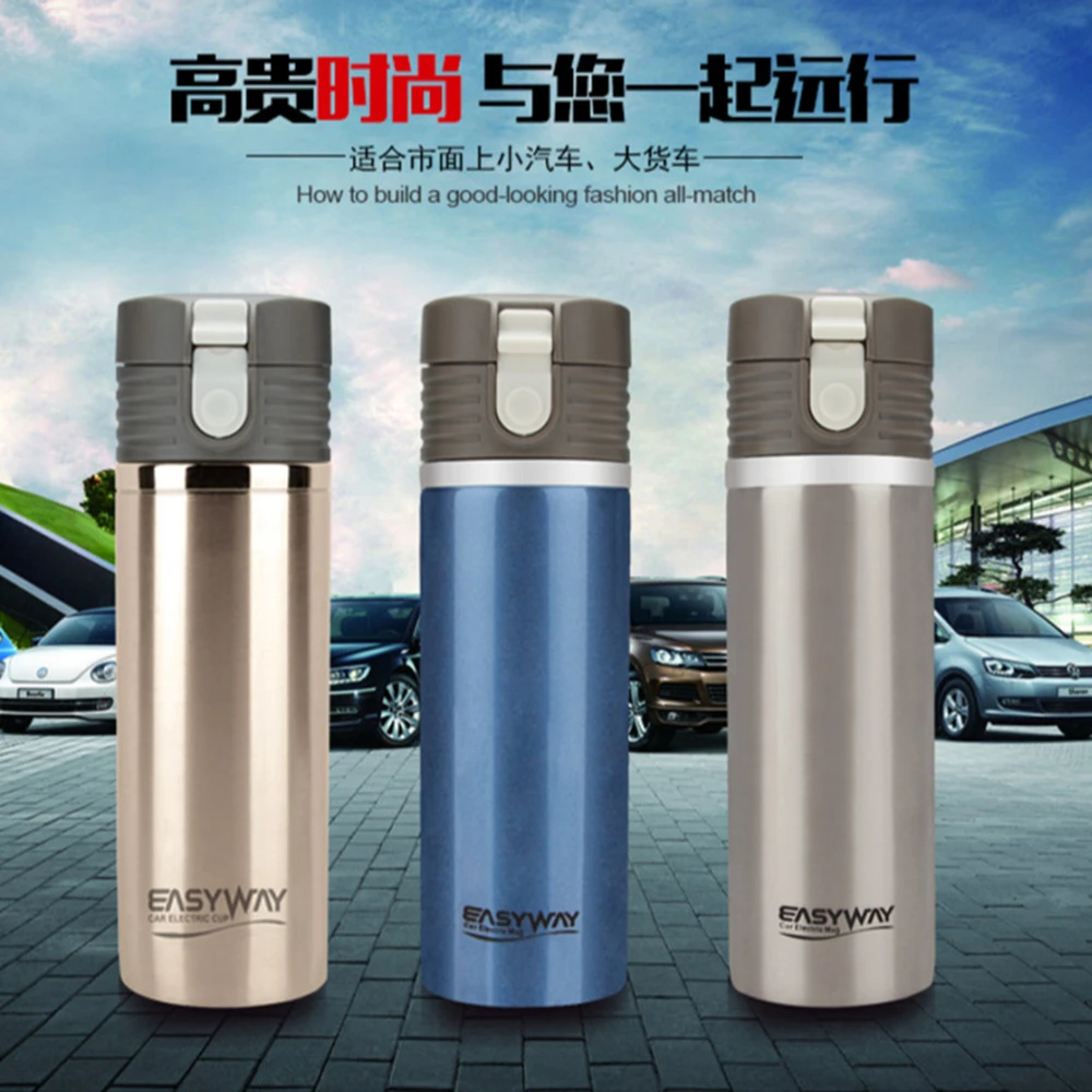 

12V/24V 350ml Intelligent Vehicle Heating Cup Car Auto Electric Heating Cup Adjustable Temperature Electric Kettle Boilin