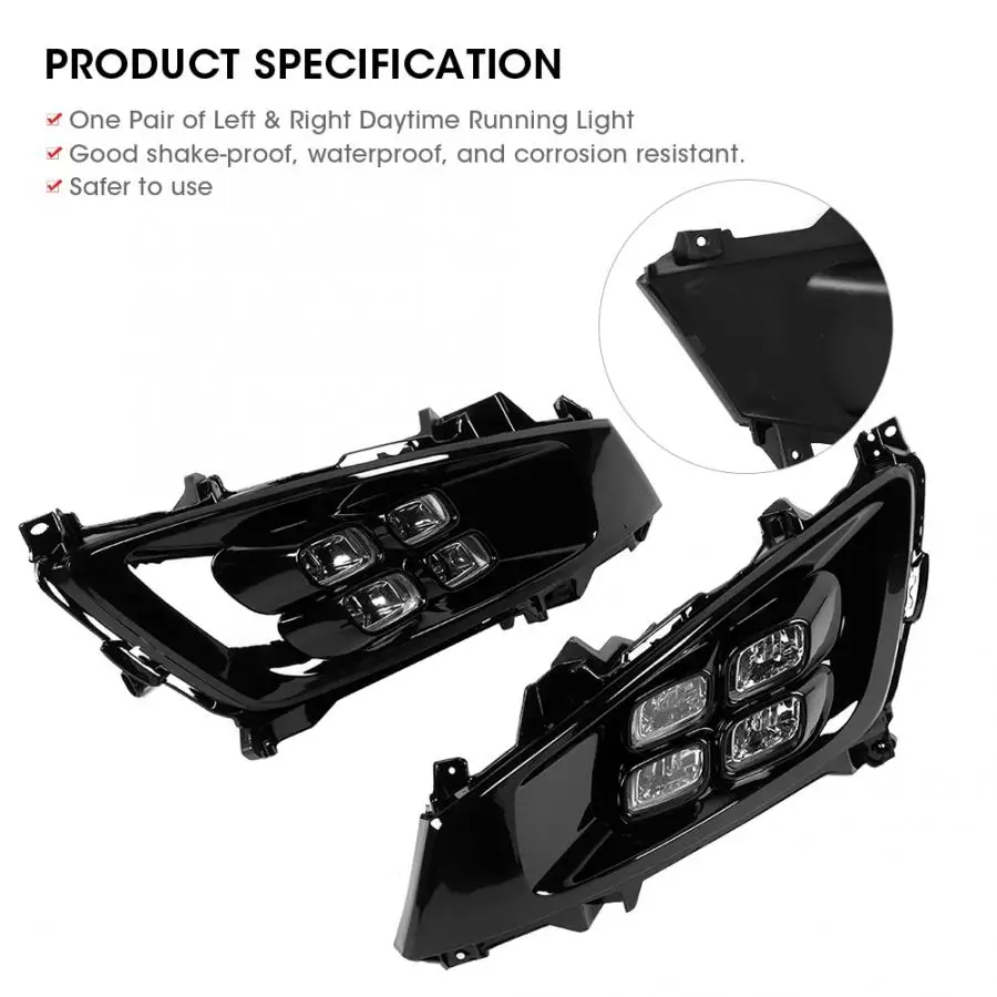 Для KIA Optima K5 2010 2011 2012 1 пара, автомобильный дневной ходовой светильник, одноцветный светодиодный дневной светильник, противотуманная фара, DRL, автомобильный Стайлинг