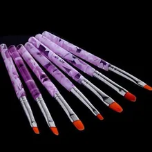 7 шт./компл. щетка для искусства ногтя кисть с акриловой ручкой Рисование, полировка набор кистей BV789