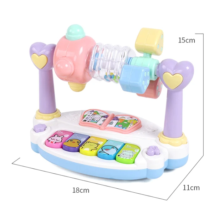 Детская музыкальная игрушка для фортепиано, вращающийся музыкальный электронный инструмент для раннего обучения, лидер продаж