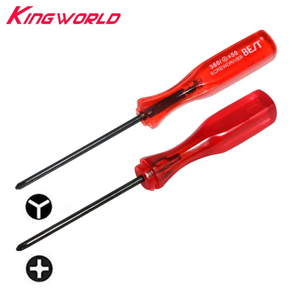 

100sets Tri Wing Y Triangular + Cross Tip Screwdriver For W-ii N-DS Lite N-ES for G-ameboy Advance SP