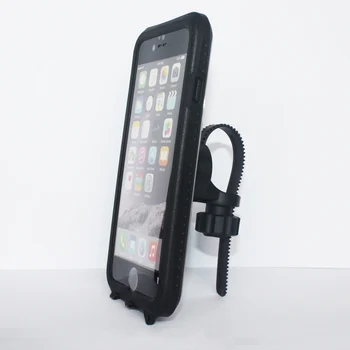 

Bicycle Cycle Handle Bar Mount Cell Phone Holder with Clip Grip Waterproof Case for iPhone 6/6 Plus