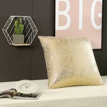 

Suede Bronzing Gold Popular Cushion Cover 45x45cm Office Seat Chair Lumbar Pillowcase Sofa Bed Decor Pillow Cover Cushion Case