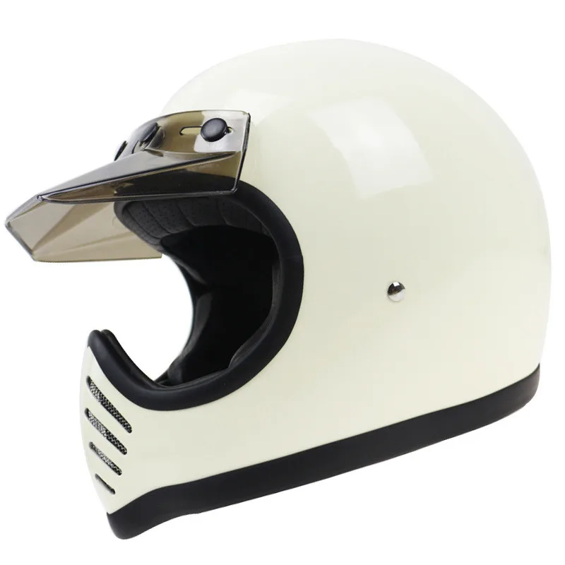 idiota Seminario En expansión Motos, accesorios y piezas Cascos Casco de Moto Estilo japonés Full Face  Rider Fibra de Vidrio Retro con Lente Cascos de Seguridad-Blanco XL  raghuinstech.com