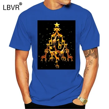 

Men T Shirt Giraffe Christmas Tree T-Shirt Women T-Shirt