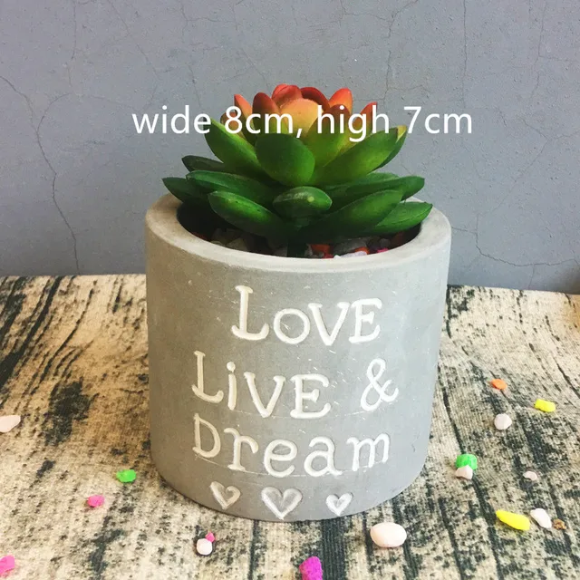 Small Cement Silicone Pot Molds Round Square Stone Planter Gardening Concrete Mold Chocolate