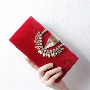 

2020 hot women handmade evening bags velvet diamond banquet clutch mini wedding bags drop shipping MN1431