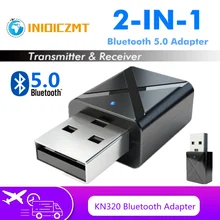 

INIOICZMT Bluetooth 5.0 Stereo Audio Receiver Transmitter Mini Bluetooth AUX USB 3.5mm Jack For TV PC Car Kit Wireless Adapter