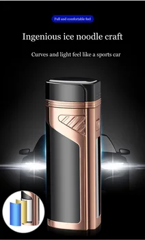 

The new power display 6 arc lighter creative windproof custom metal windproof lighter