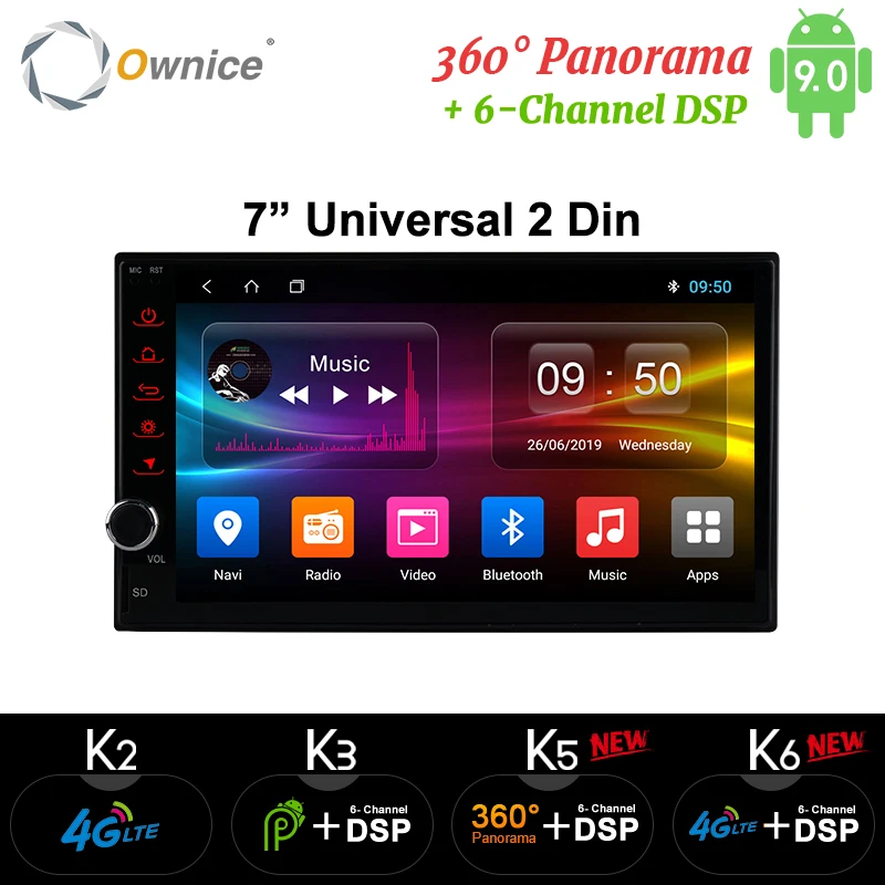 Ownice K1 Android 8 1 gps навигации 2G Оперативная память DVD 2 Din автомагнитолы BT USB
