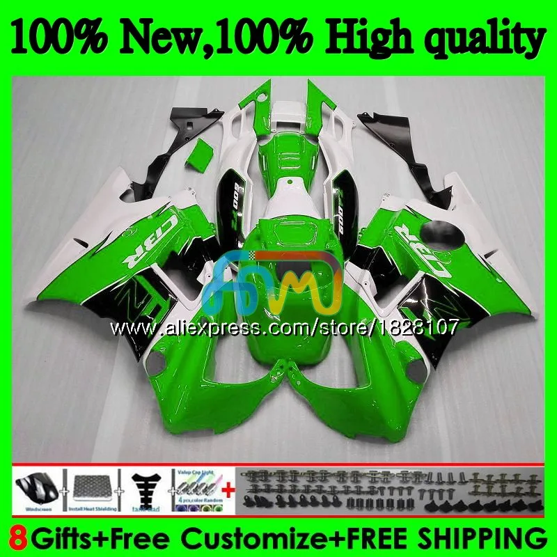 600CC обтекатель для HONDA CBR600F3 CBR 600 FS 600F3 600FS 3BS. 177 CBR600 F3 91 92 93 94 1991 1992 зеленый белый 1993 1994 комплект+ майка