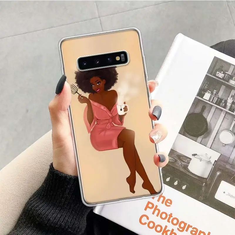 Afro Girls Case for Samsung Galaxy S20 Ultra Note 10 9 8 S10E S9 S8 J4 J6 J8 Plus + Pro S7 S6 Soft Phone Coque Afro Girls Case for Samsung Galaxy S20 Ultra Note 10 9 8 S10E S9 S8 J4 J6 J8 Plus + Pro S7 S6 Soft Phone Coque