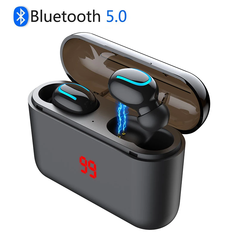 HBQ Q32 Pro Bluetooth 5,0 наушники светодиодный дисплей Беспроводная Bluetooth гарнитура TWS Ture беспроводные наушники спортивные Bluetooth наушники - Цвет: U Type Headphone