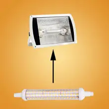 80 шт. светодиодный лампочка с регулируемой яркостью R7S светодиодный светильник 2835 SMD 9 для замены галогенной лампы AC 85-265V прожектор для наружной рекламы