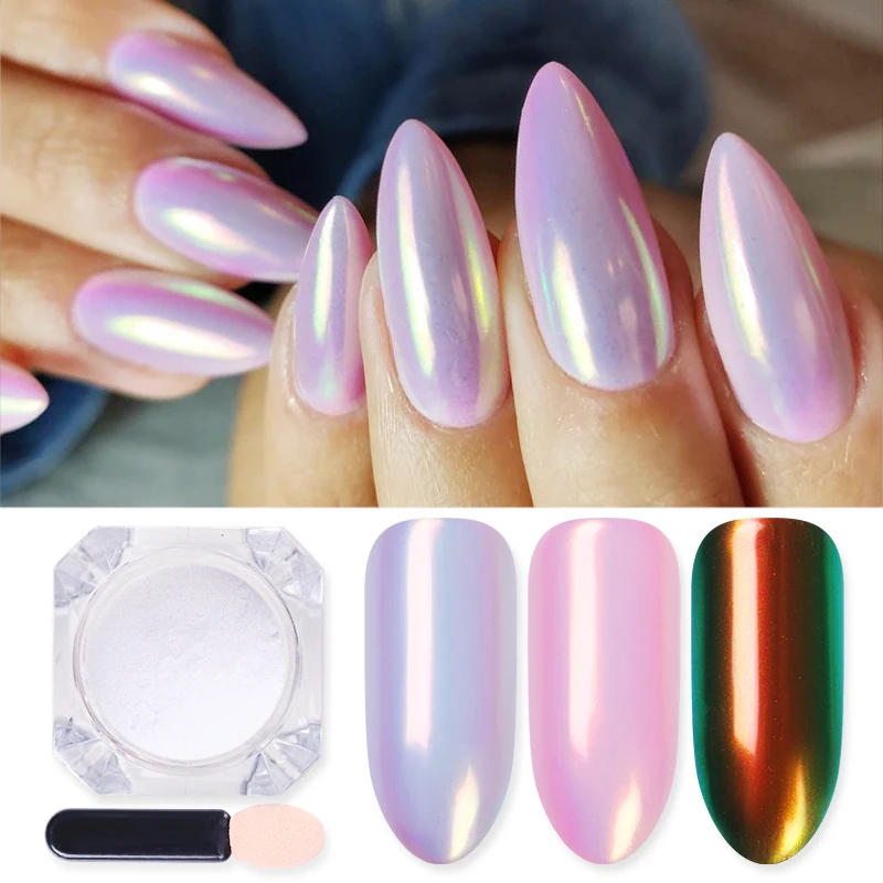 1 Box Mirror Glitter lakier do paznokci chromowany proszek pigmentowy DIY Salon proszek Neon zdobienie paznokci dekoracje dekoracje|Brokat do paznokci| - AliExpress