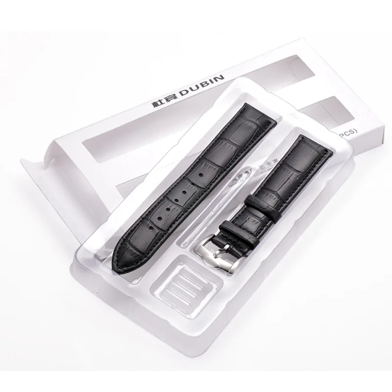 

Cowhide Watchband 18mm 19mm 20mm 21mm 22mm 24mm Calf Genuine Leather Watch Band Alligator Grain Universal Watch Strap Accessory