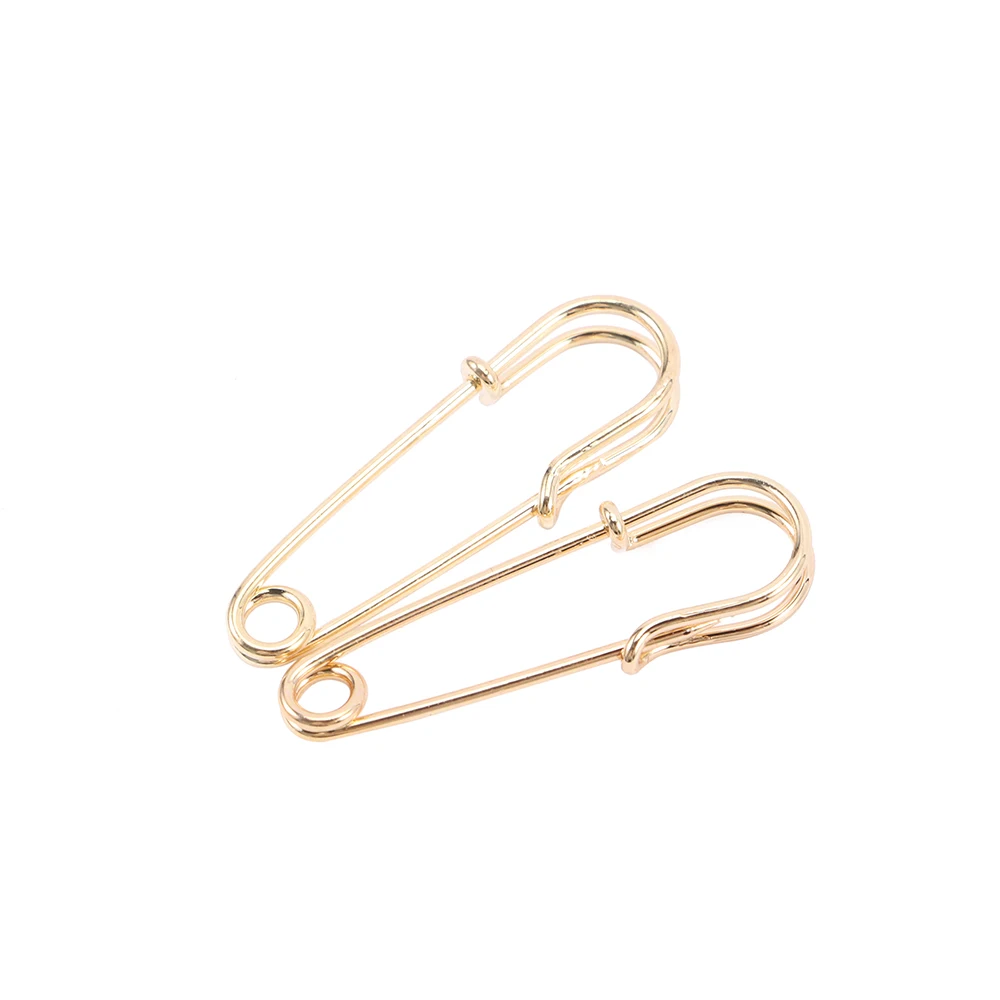 Unique Design Imitation Pearl Paperclip Safety Pin Stud Earring for Women Girls Gold Punk Body Piercing Earrings Accessories