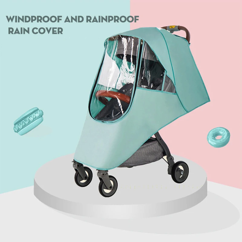 

Wind Dust Shield Zipper Open For Baby Strollers Pushchairs Baby Stroller Accessories Universal Waterproof Rain Cover For Strollers Pushchairs