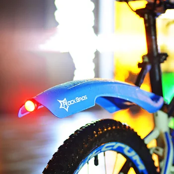 

ROCKBROS MTB Bicycle Fender With LED Rear Light Bike Wings Mudguard Cycling Mountain Bicycle Durable Fender Bicycle Accessories