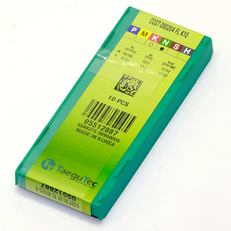 CCGT060204 FL K10 10 шт./лот TaeguTec точение токарный карбид Вставки