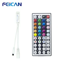 Rgb Controller 12V Led Dimmer Licht Kleur Controle 44Key Ir Afstandsbediening Voor Led Diode Tape Backlight Neon Lint(China)