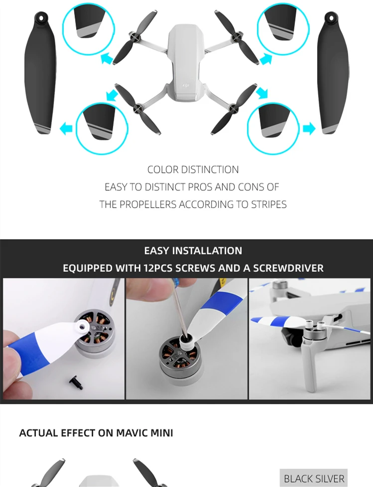 Propeller Replacement Blade 8pcs/16pcs for DJI Mini 2 Mavic Mini 2/SE 4726 drone propeller,drone propellers,drone propeller blades,propeller replacement parts