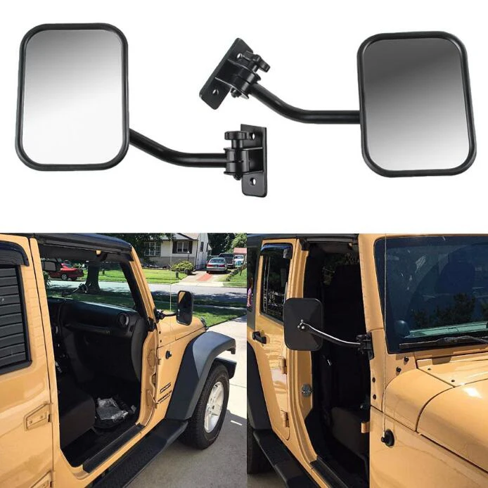 Дверные зеркала для Jeep Wrangler Tj, Jk, Lj быстросъемные боковые зеркала черный 2 шт в упаковке