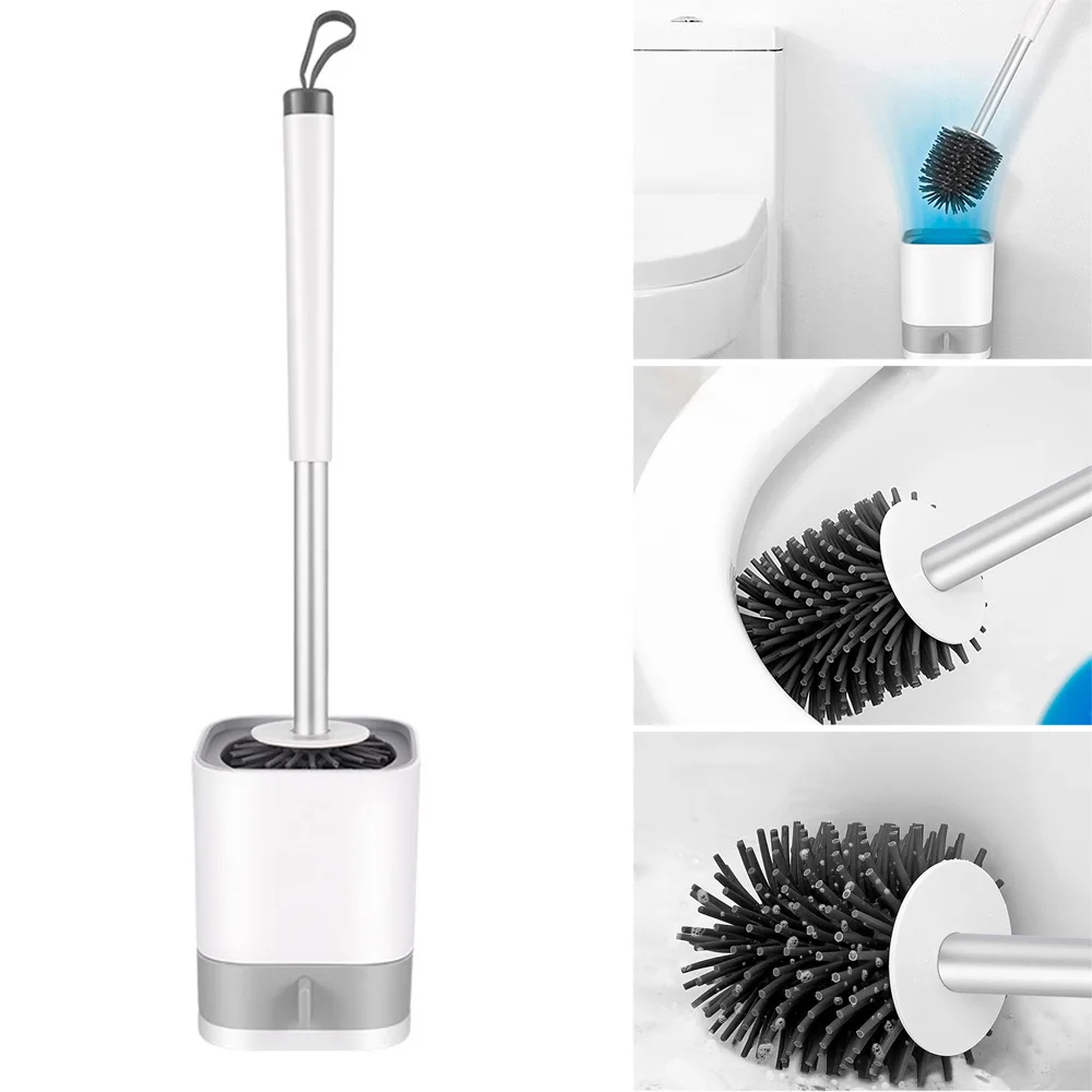 silicone wall mounted toilet brush