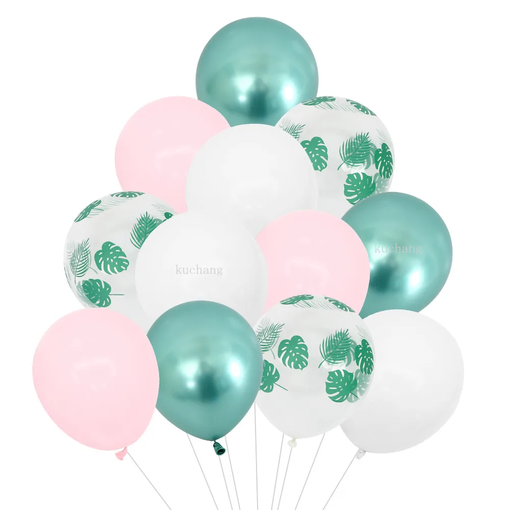 Воздушные шары с зелеными листьями латексный тропический шар украшение для