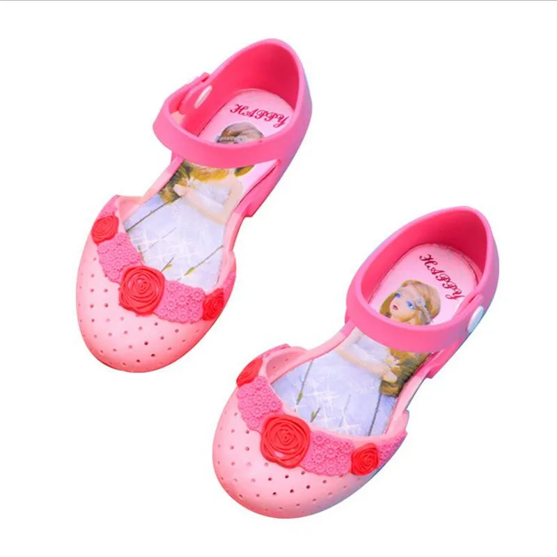 Mini Melissa/; прозрачные сандалии; обувь для девочек; зимняя прозрачная обувь; сандалии с изображением даргона; Нескользящие Детские сандалии с открытым носком для девочек