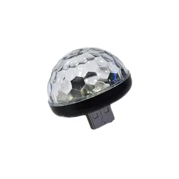 

USB Small Size Magic Ball lamp Touch sensor Freshener Neon Sphere Negative Lon Car Interior Light Sound Music Voice Control