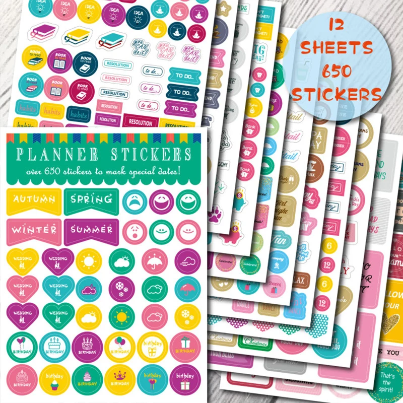 Buy Stickers black Foliage Bullet Journal, Planner Sticker Sheet Online in  India 