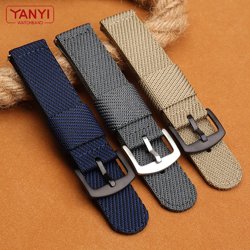 Senior nylon watchband 18mm 19mm 20mm 21 22mm 23mm 24mm watch strap Quick Release bar waterproof bracelet wristwatches band