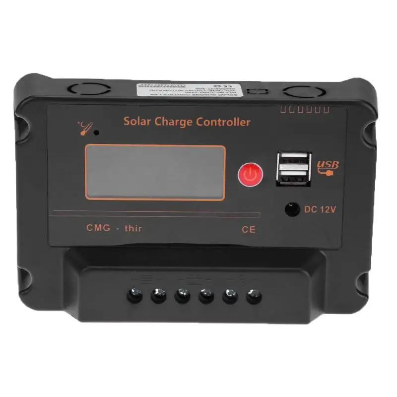 

30A 12V/24V LCD Solar Panel Charge Regulator Battery Controller USB Charger