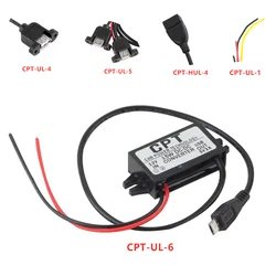 5 tipos de cargador de tecnología de energía para coche, módulo convertidor de CC de un solo puerto CC 7 22V a 5V 3A 15W con Cable Micro USB, envío directo