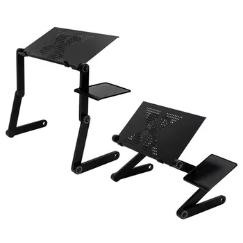 

Laptop Table 360-Degree Rotation Multifunctional Portable Folding Computer Desk with Fan & Mouse Black Office Table Study Desk