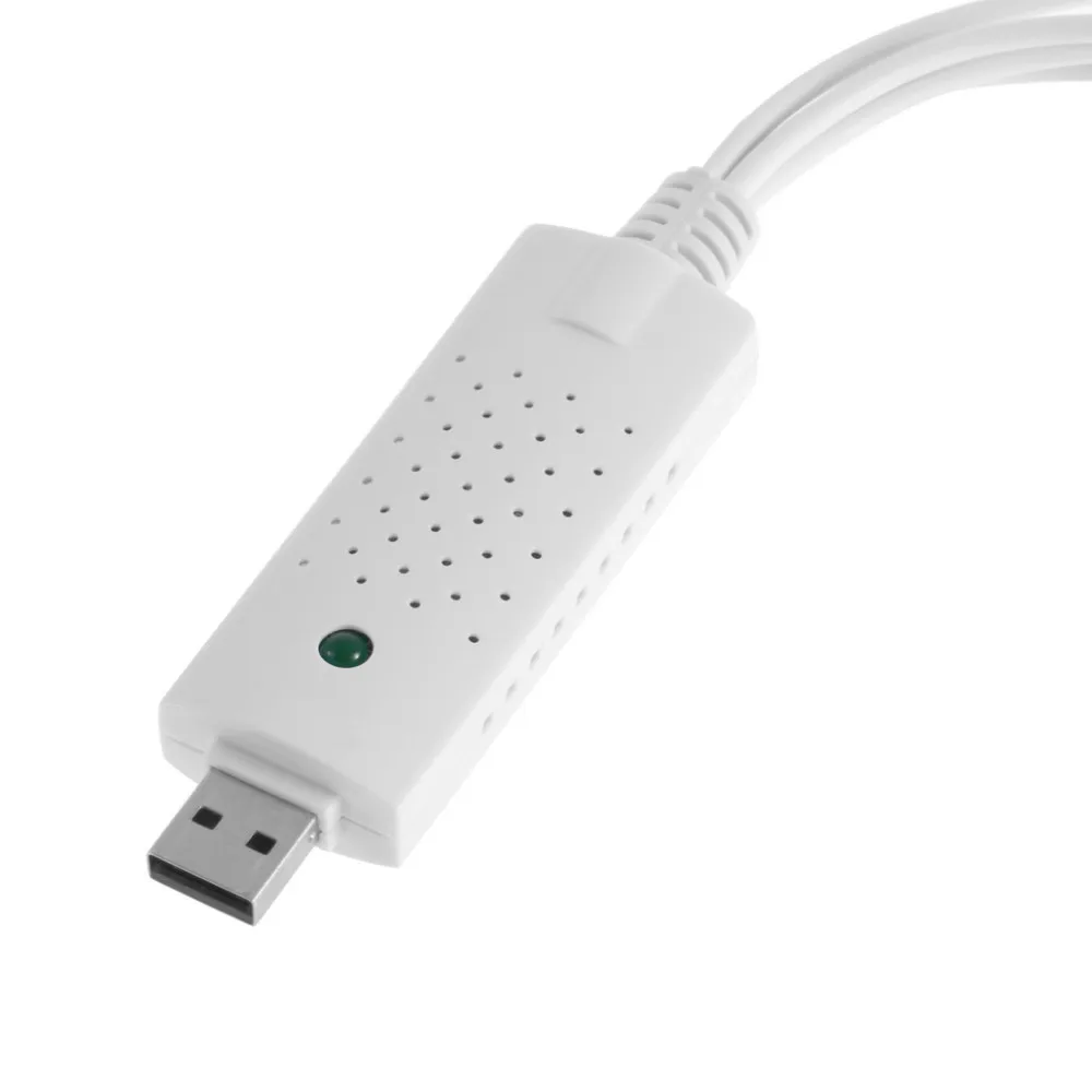1 комплект USB2.0 видео ТВ тюнер DVD Audio Capture карты Converer адаптер для компьютера CC ТВ Камера Win7/8 White оптом