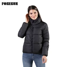FORERUN 8 цветов Женская зимняя куртка-пузырь с воротником-стойкой мятно-зеленая утепленная парка Winterjas Dames FORERUN 8 цветов Женская зимняя куртка-пузырь с воротником-стойкой мятно-зеленая утепленная парка Winterjas Dames