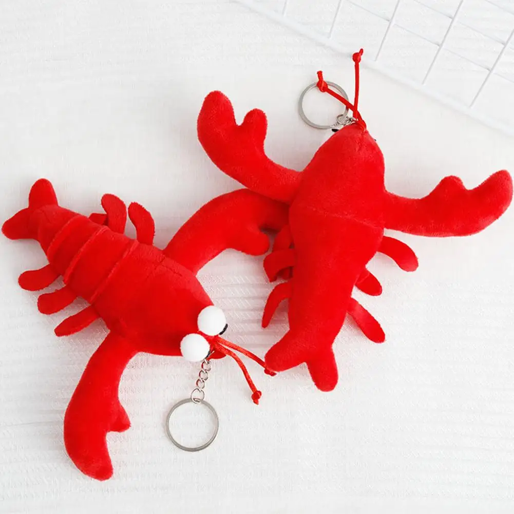 

Cute Lobster Plush Stuffed Doll Hanging Pendant Keychain Key Holder Bag Decor Key Chains for bag/purse hanging ornaments decorat