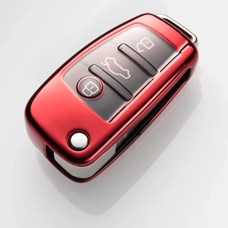

TPU All-inclusive car key case for Audi A5 Q7 S4 S5 A4 B9 Q7 A4L 4m TT TTS RS 8 2016 S 2017 2018 car accessorie car styling new