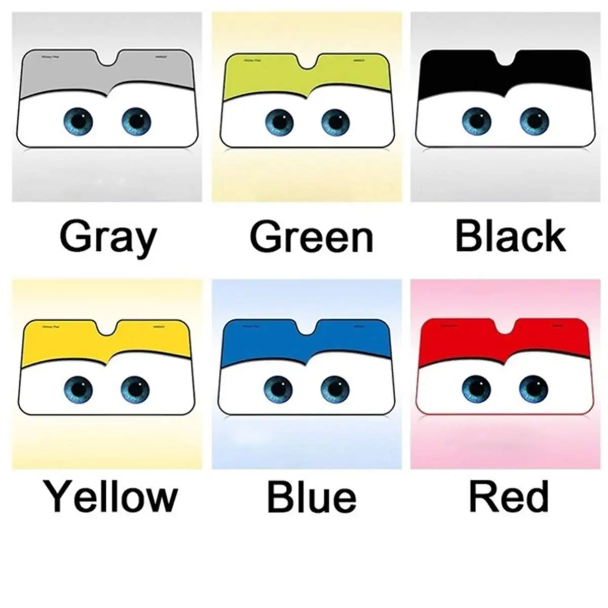 6 цветов глаз Форма автомобиля солнцезащитный козырек с подогревом лобовое стекло мультфильм чехол для экрана авто солнцезащитный щиток для автомобиля-Чехлы автомобиля Солнечная защита