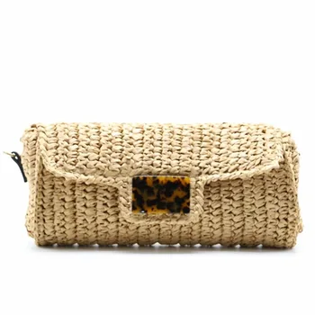 

INS HOT Pillow Straw Bags For Women 2020 Summer Hand Woven Shoulder Bag Crochet Messenger Bags Beach Vacation Bag