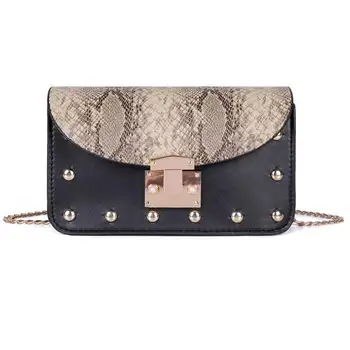 

New Fashion Handbags Simple Women Shoulder Bag Serpentine Messenger Handbag Leather Small Flap Purse Leisure Daily Shopping