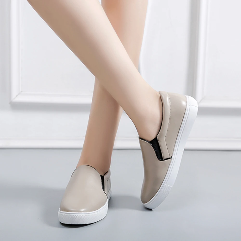 LAASIMI Women Loafers Fashion Black Brown Vacation Women Shoes Stylish Slip On Shoes Woman Casual Ballet Flats PU Leather