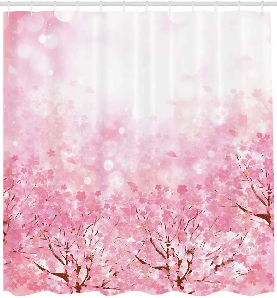Japanese Cherry Blossom Sakura Tree With Romantic Influence Nature Theme Bathroom Decor Shower Curtains Aliexpress