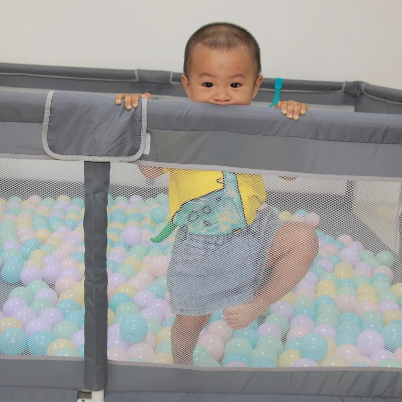 Baby Playpen IMBABY Playpens for Children Free Ocean Balls 2 Doors Cottage Balls Pool Arena Safety Foam Crash Barrier Fence Baby Playground