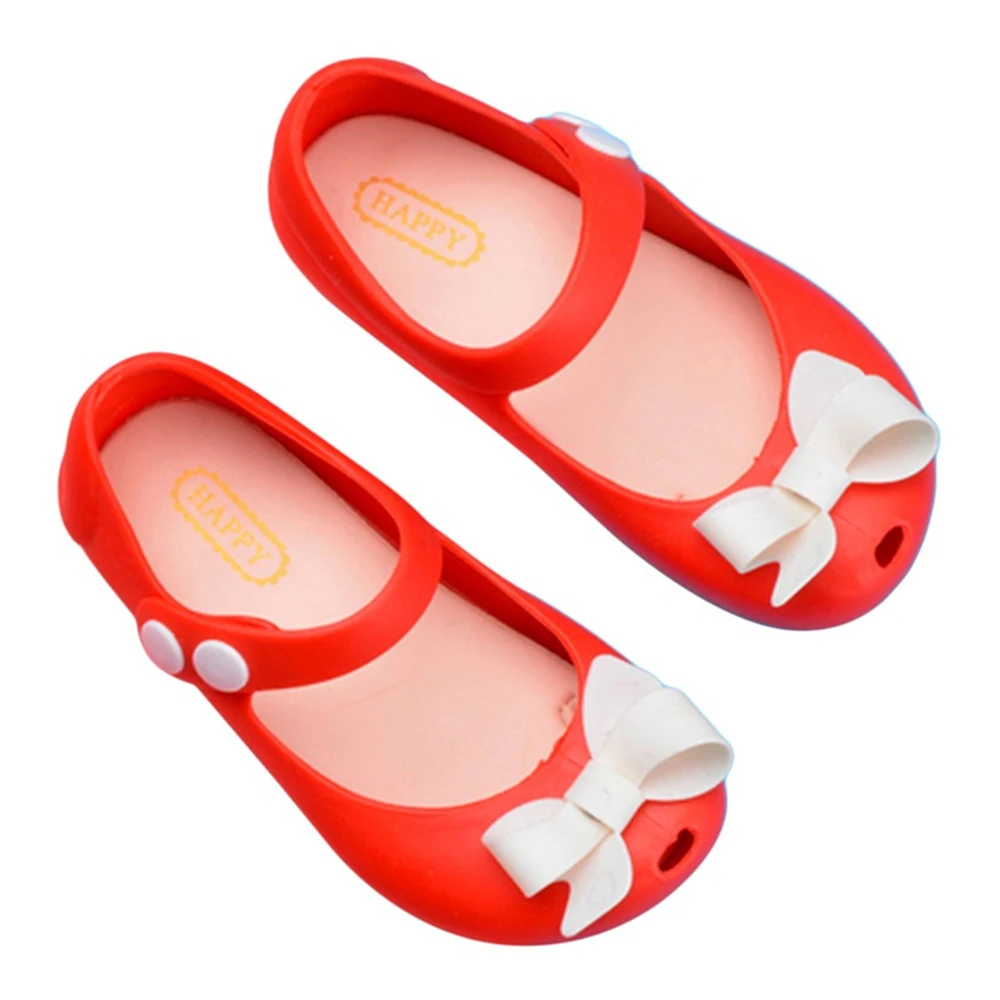 Baby Girl's Bow jelly shoes Casual Flats New Melissa Fashion Girl's Mini Sandals Korean Princess Beach Soft Slip-on Sandals boy sandals fashion
