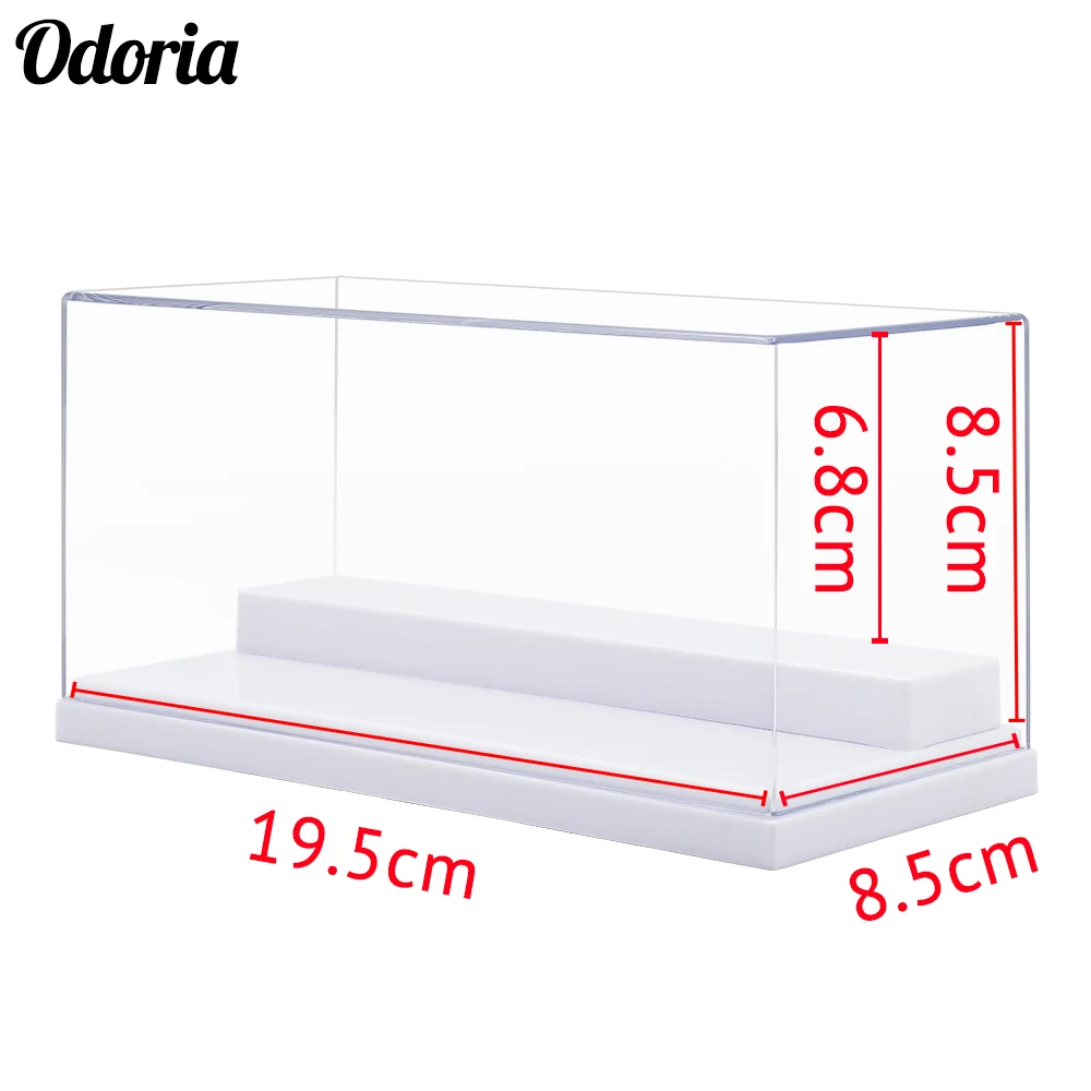 Vitrina Acrílica Tingacraft De 20x9x10 Cm – Caja Expositor Para Mini Figuras Y Coches 1/43, Color Blanco