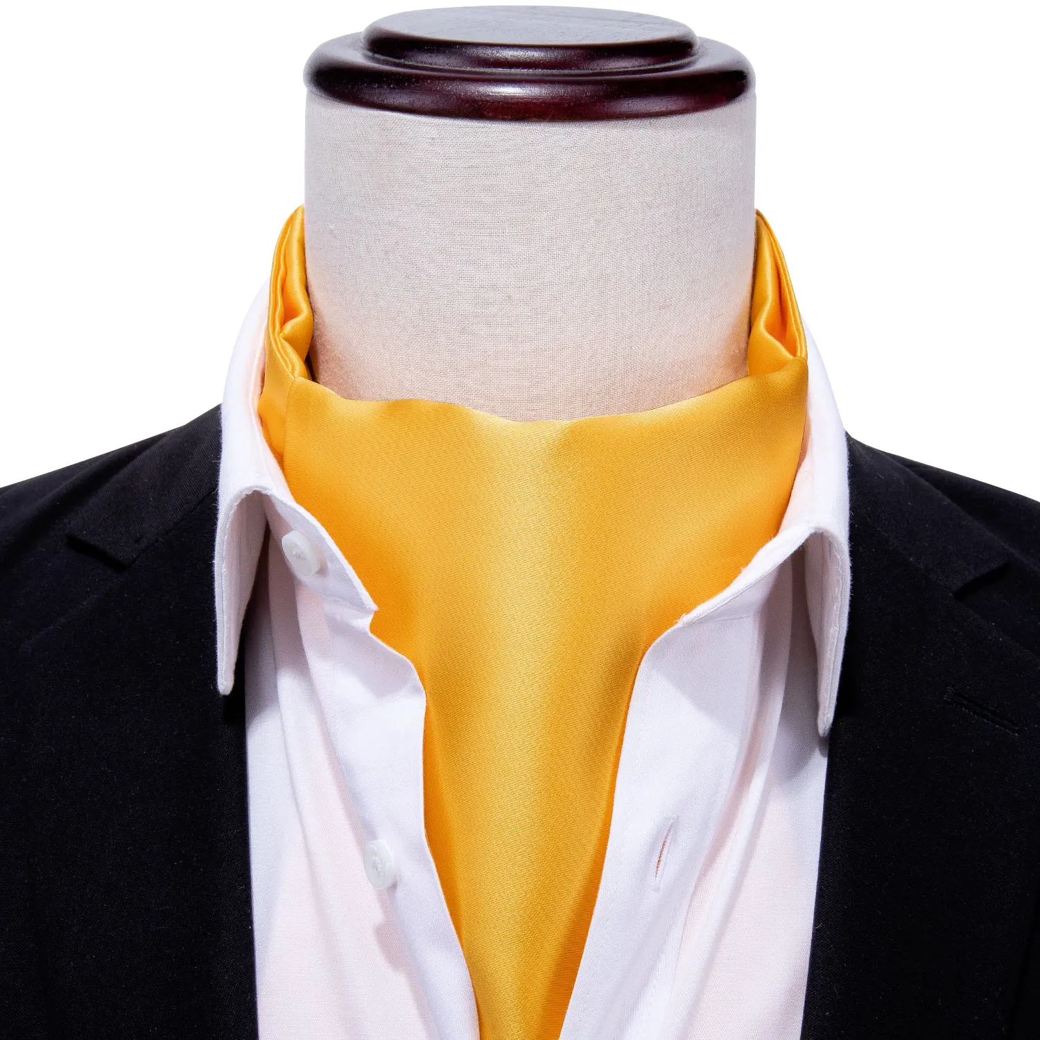 Ярко-желтый галстук Аскот для мужчин шелковый шарф галстук костюм мужской фиолетовый жаккардовый галстук набор карманные Квадратные