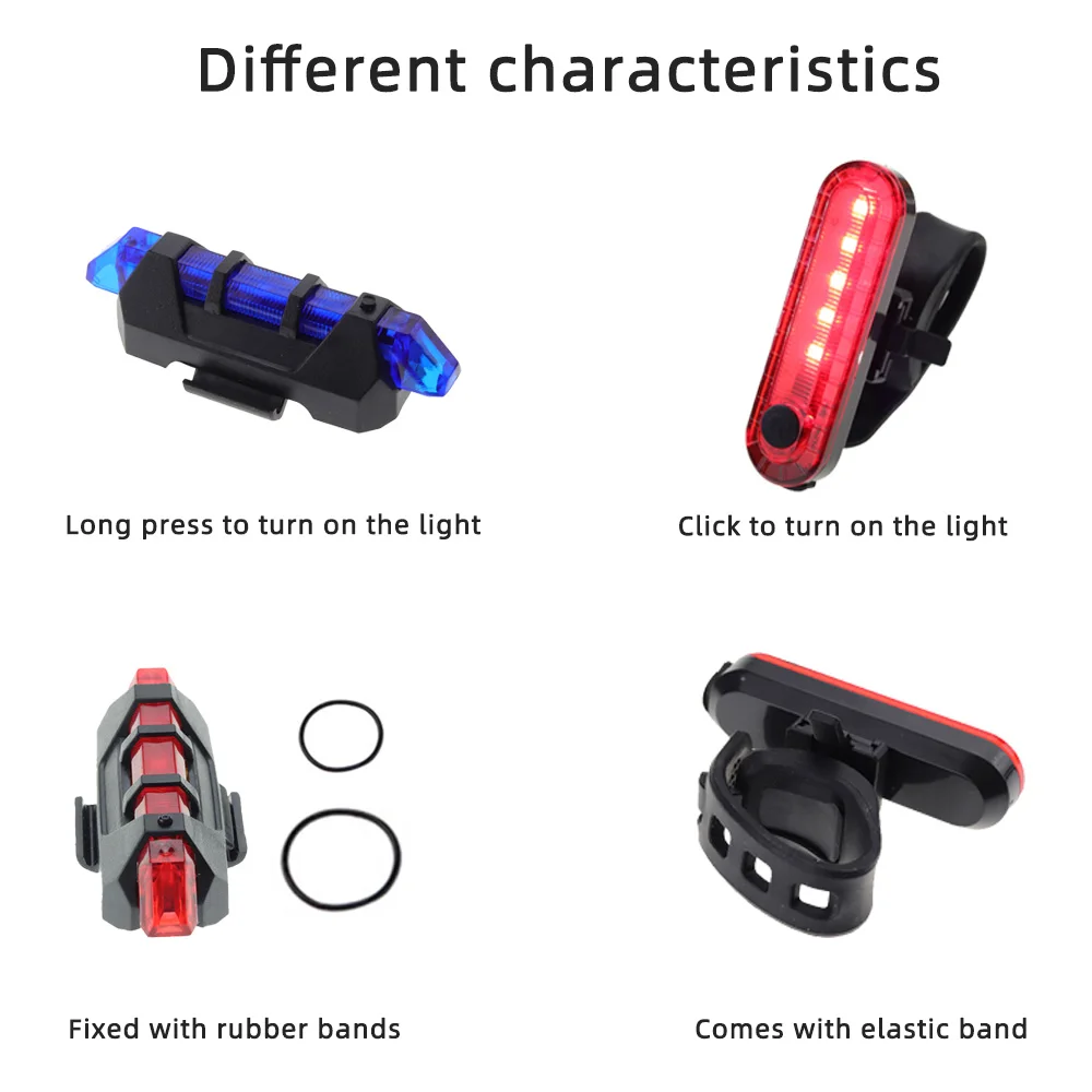 LED Emergency Light Strobe Warning Lights Outdoor Waterproof 4 Flash Modes USB Charging Portable Light For Car Safety Bicycle